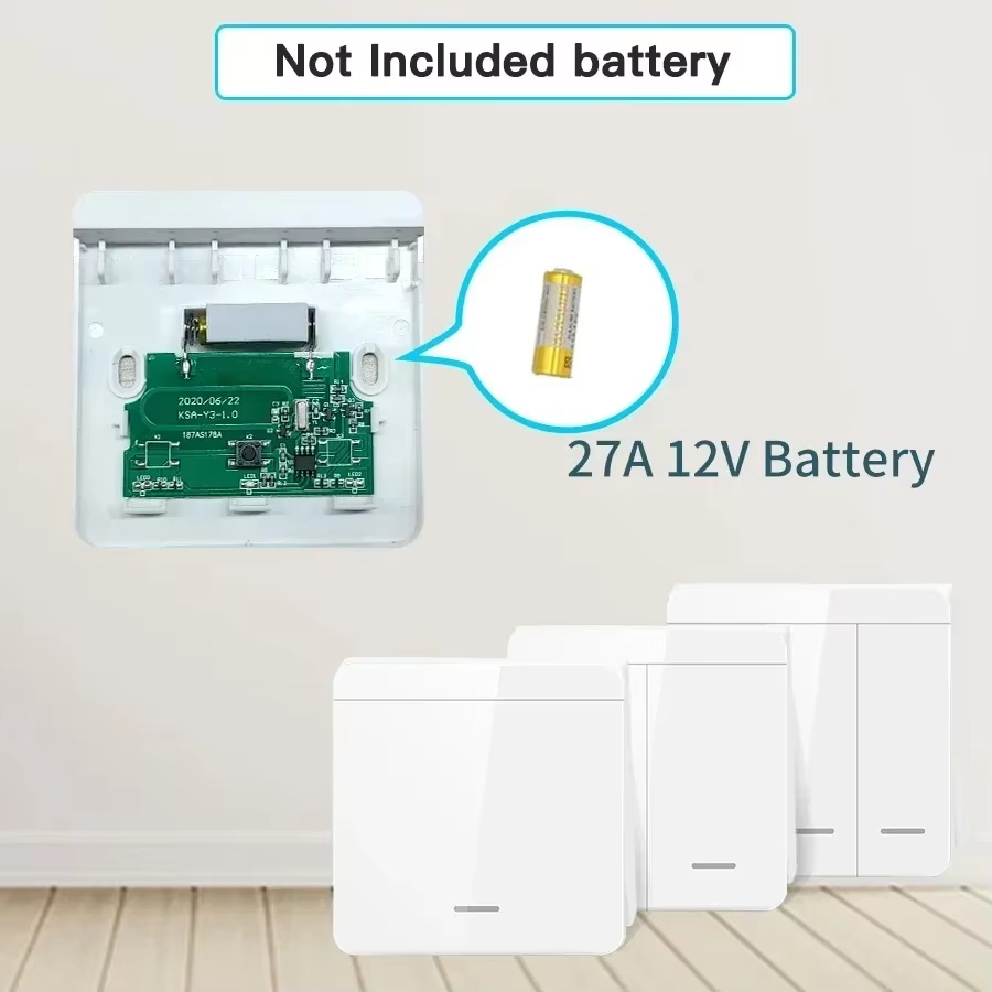 AXUS RF433 Relè Interruttore Mini Telecomando 433 Mhz Interruttore A Parete Senza Fili 1/2/3 Gang Interruttore Sul Pannello A Parete Lampada A Led Ventilatore Intelligente