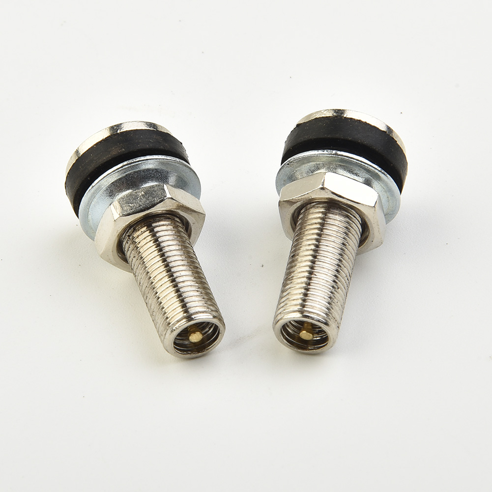 2 uds cabeza redonda 32mm-motocicleta Scooter bicicleta Quad válvula de neumático de montaña sin cámara tapa de válvula de neumático de coche