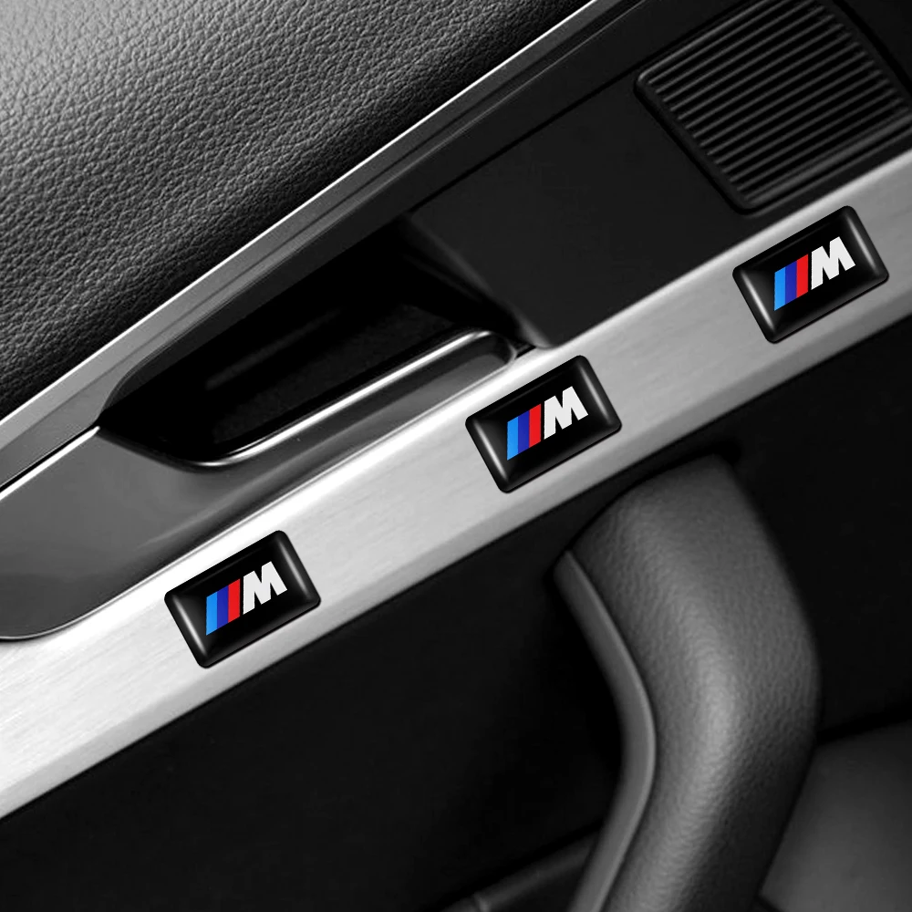 5/10/15 Uds. Pegatinas 3D con logotipo de coche, tablero de Audio para volante, accesorios para automóviles para Bmw M1 M E46 E90 E60 F30 F10 E36 G20 E92 E91
