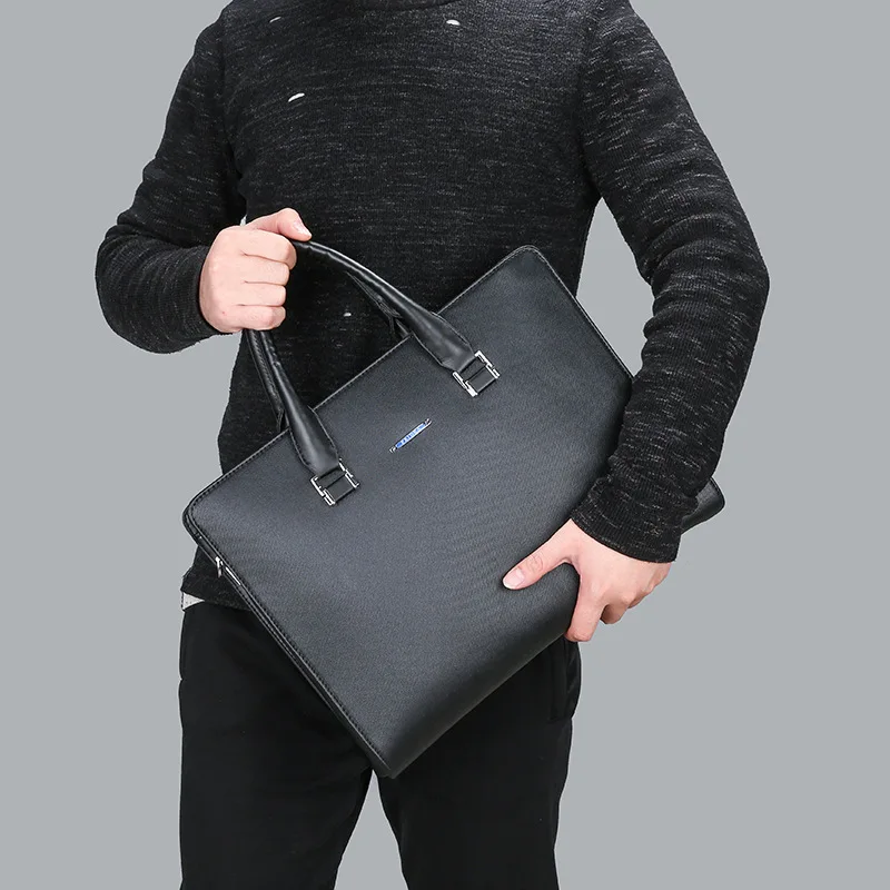 Borsa valigetta per uomo borsa a tracolla in pelle per Laptop di design esecutivo borsa a tracolla per uomo d'affari borsa a tracolla quadrata a tracolla