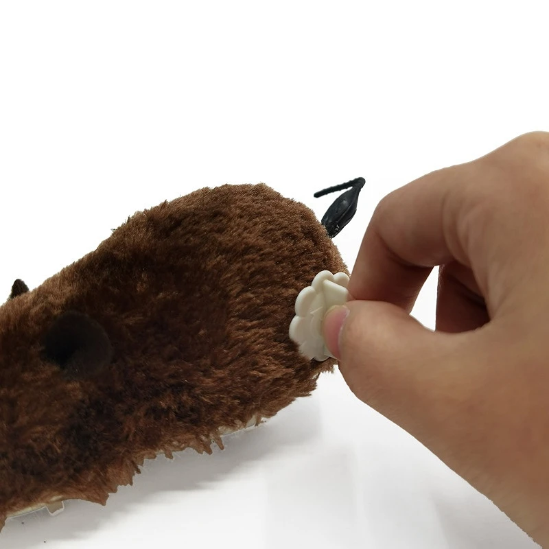 1pcs Hot Creative Funny Clockwork Spring Power Plush Mouse Toy Cat Dog Playing Toy Mechanical Motion Rat Pet Accessories