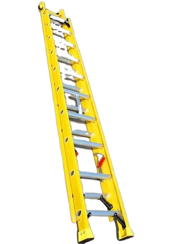 Gran oferta 4m 5m 6m 7m 8m 10m 11m escalera de extensión escalera telescópica con aislamiento de fibra de vidrio