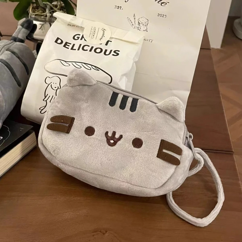 1PC Cute Cat-Themed Soft Pencil Case & Desk Organizer - Perfect for Daily Office Use