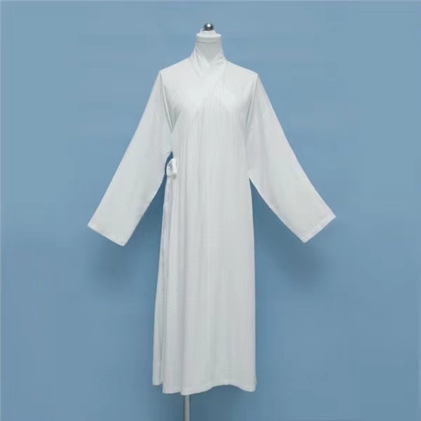 Hanfu-bata tradicional de cuello redondo de la dinastía Ming china, ropa interior blanca Original, bata taoísta, disfraz de lencería