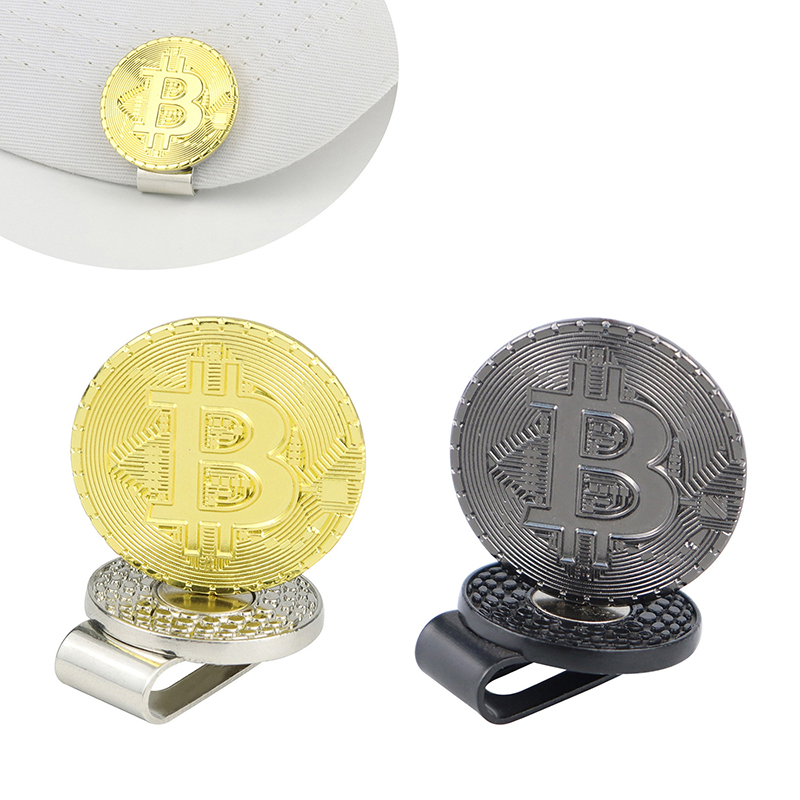 Magnético Golf Mark Hat Clip, Pequeno e Conveniente, Bola Marker Set, Bitcoin Shaped, 1pc