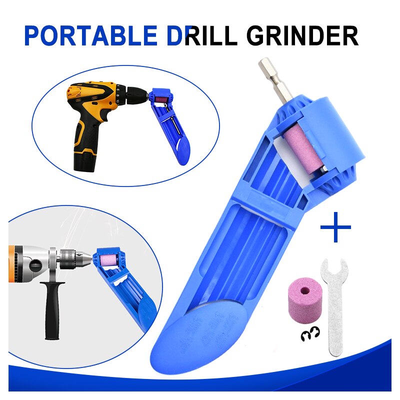 Affilatrice per punte da trapano portatile da 1 pezzo con mola - Affilatura rapida e facile per punte da trapano per unghie, mantiene punte affilate e pronte