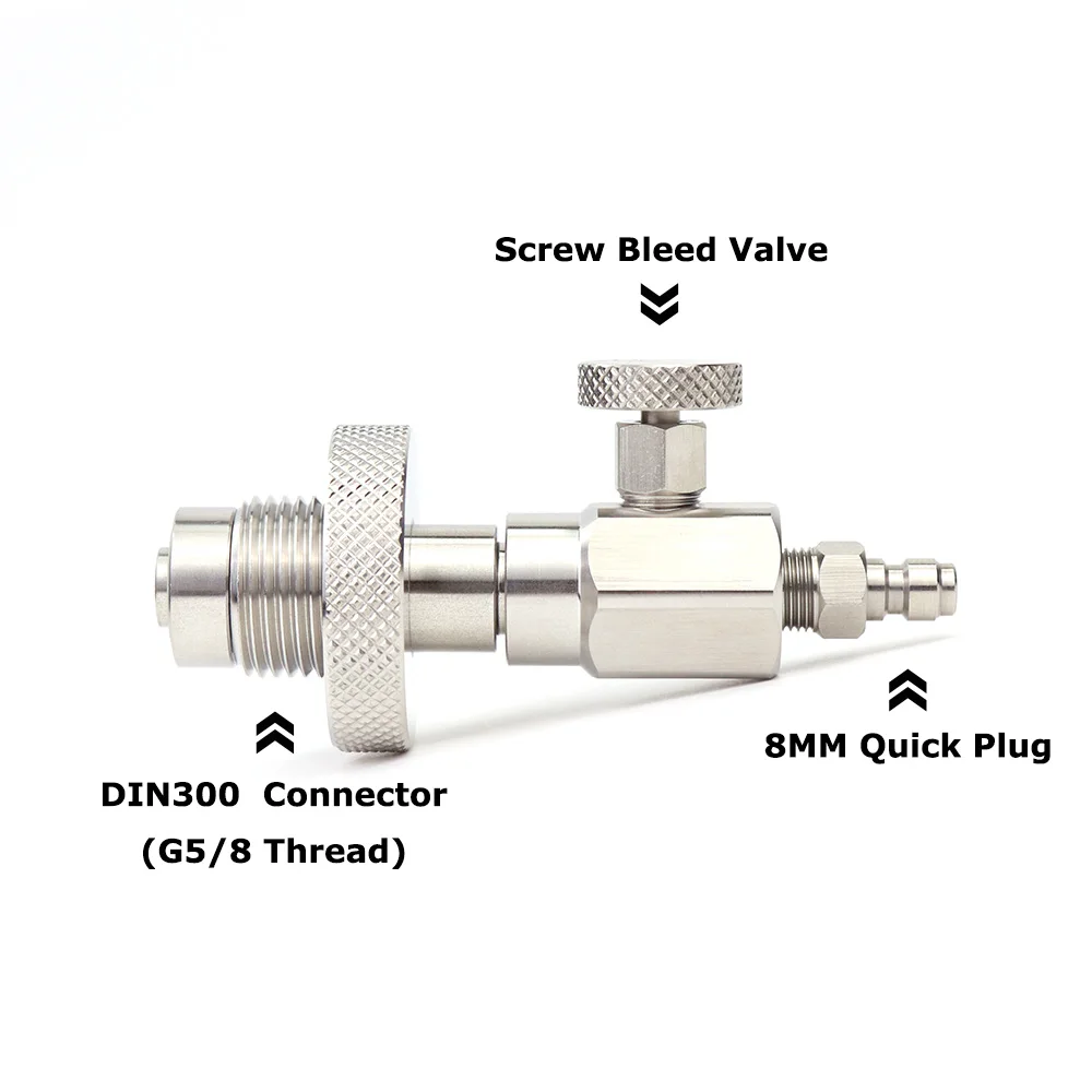 Diving Scuba Din300 Filling Station 5/8BSP Connector Big Bottle To Small Bottle Charging Adapter With Quick Plug