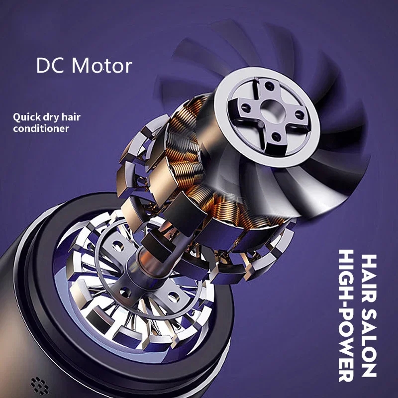 Secador de cabelo profissional para salão de beleza com proteção iônica e térmica portátil para viagens em casa e hotel - para uso doméstico e em hotel