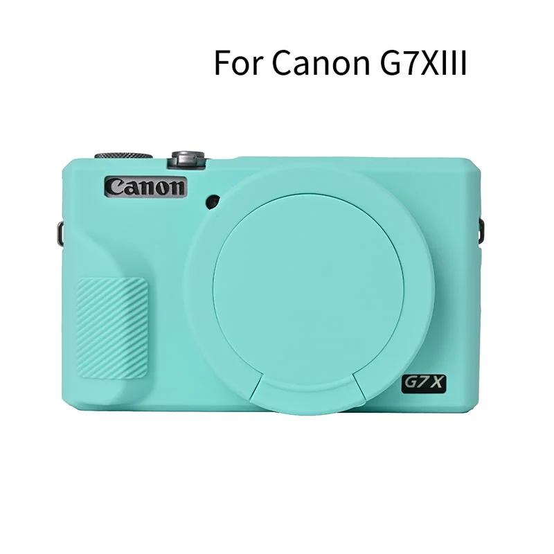 Funda de silicona de goma suave G7X3 G7X2 para Canon Powershot G7XII G7X II G7X Mark 2 G7X Mark III G7XIII con Protector de lente