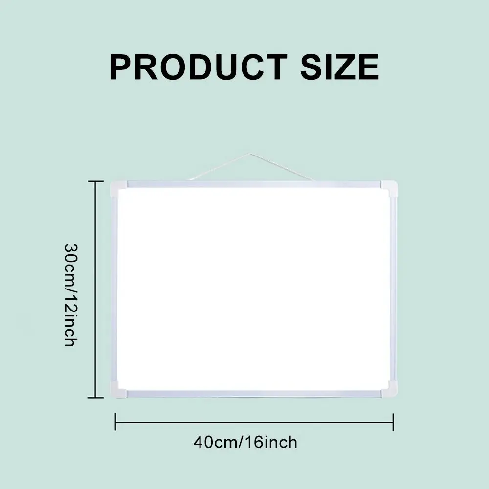 with 3 Markers & 4 Magnets Dry Erase Board 16" X 12" Wall Mounted Whiteboard Small Double-Sided Graffiti Drawing Board