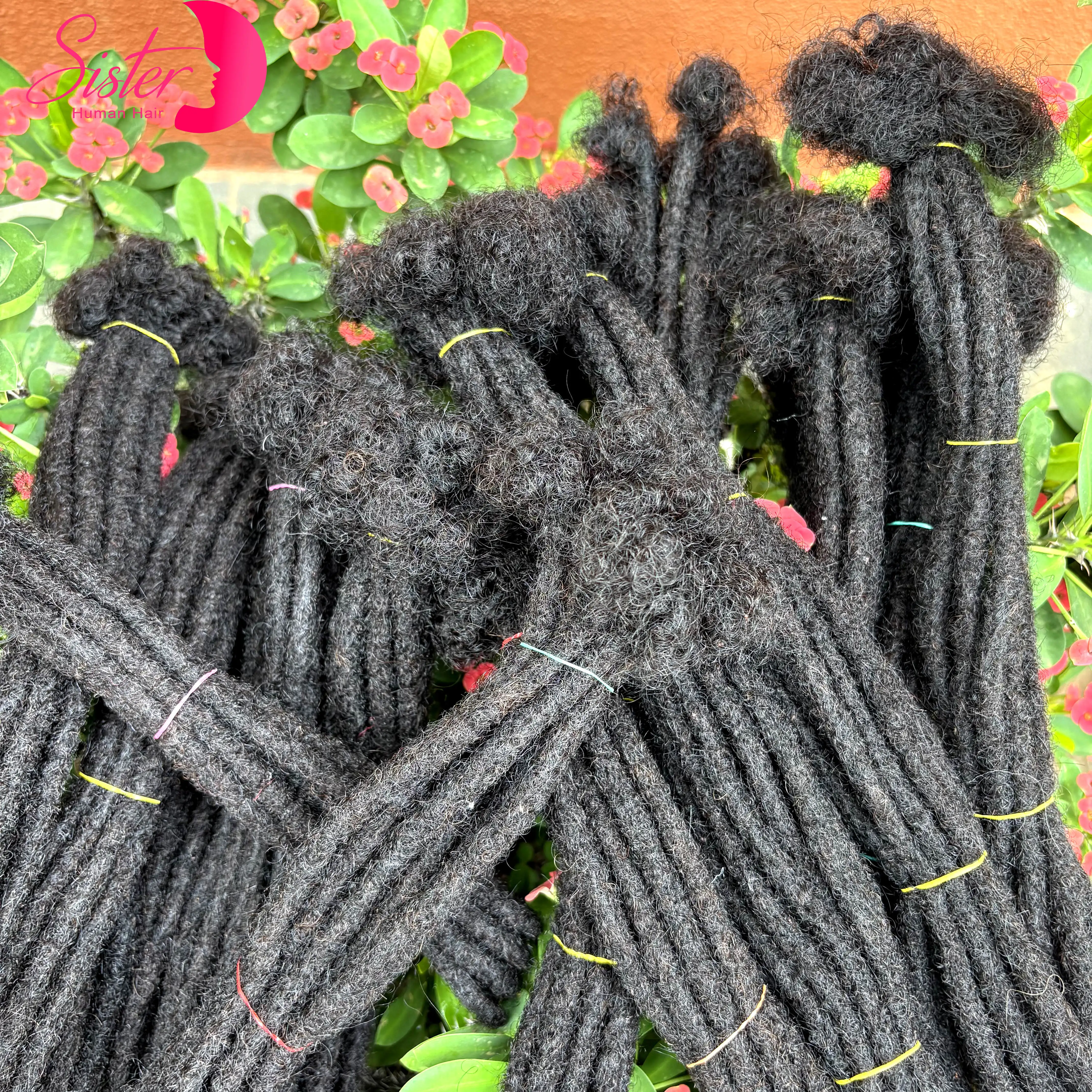 50 fios 6-20 polegada natural loc extensão de cabelo humano completo artesanal 100% cabelo humano loc dreadlock extensão para homens mulheres crianças