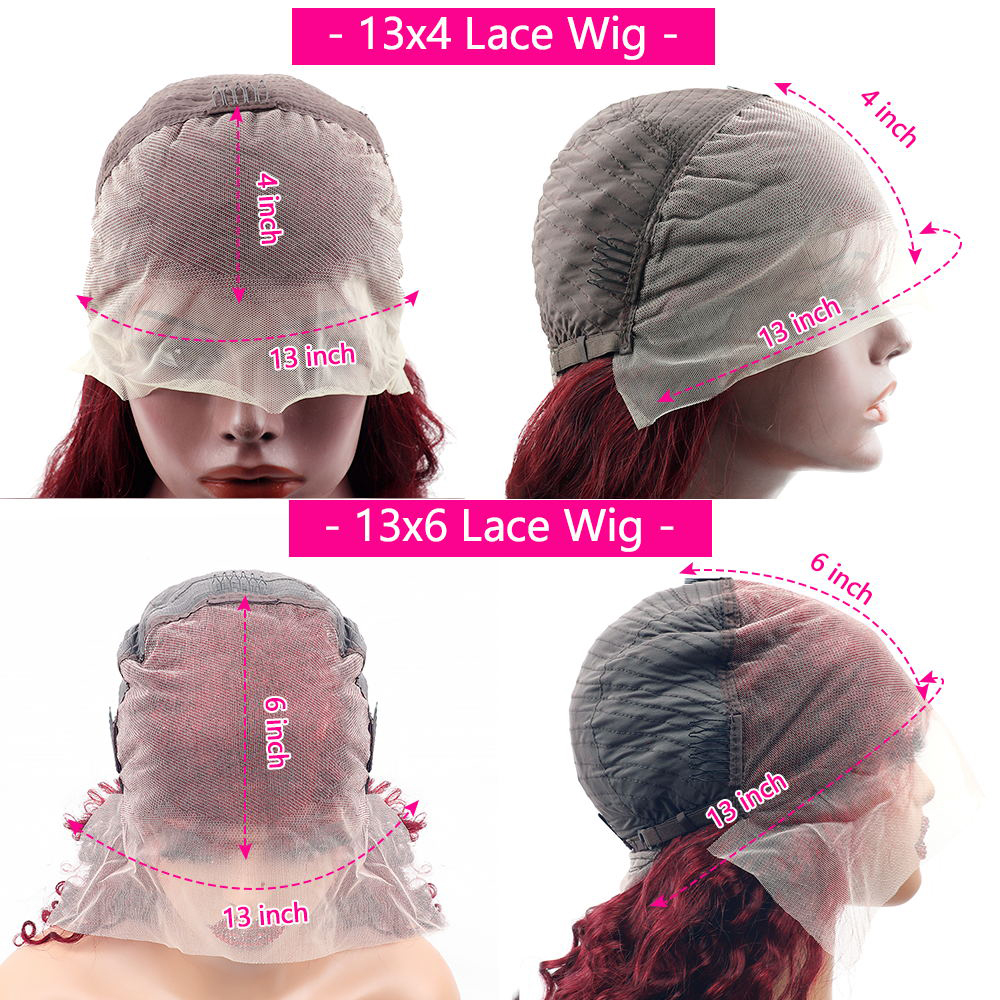 Borgogna 13x6 HD frontale in pizzo parrucca di capelli umani parrucca diritta 13x4 parrucche di capelli umani anteriori in pizzo per le donne 99J colorato 200 ad alta densità