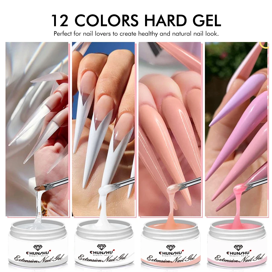Gel duro de 30ML para extensión de uñas, Gel constructor blanco lechoso, refuerzo autonivelante, Gel para uñas, manicura de camuflaje