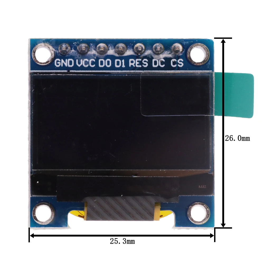 Módulo de pantalla OLED de 4 pines, 7 pines, Color blanco y azul, 0,96 pulgadas, 128X64, amarillo y azul, para Arduino, 0,96 ", IIC, I2C, SPI, comunicación