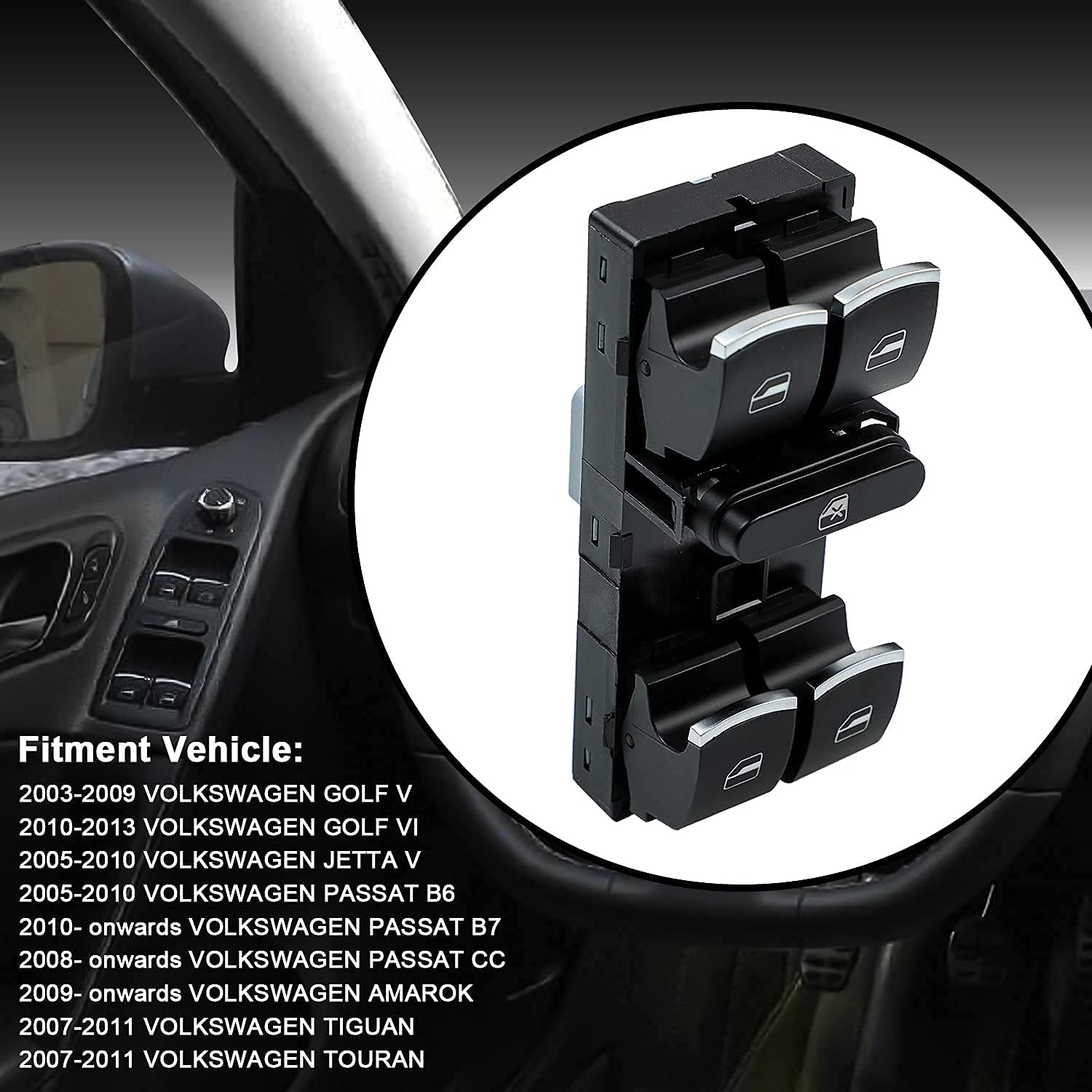 5ND959857 Power Fenster Master Switch Control Taste Für VW Jetta Tiguan Golf GTI MK5 MK6 Passat B6 CC Sitz Leon MK2 5ND 959 857