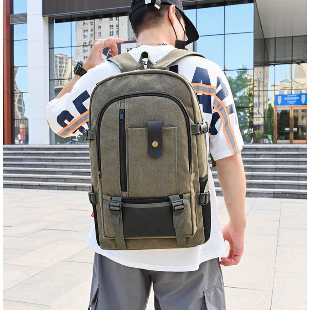 2023 Bergsteigen Tasche Rucksack für Männer Leinwand Große Kapazität Hohe Schule Rucksäcke Outdoor Reise Camping Tasche Computer Tasche