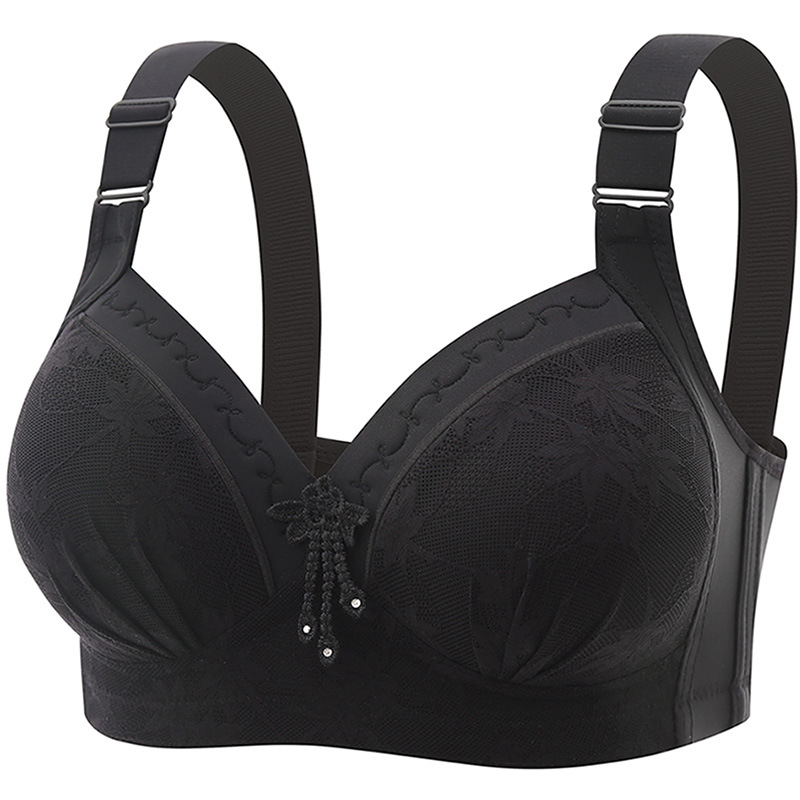 Nova renda impressa oversized roupa interior de amamentação das mulheres grávidas confortável sem anel de aço reunindo sutiã anti flacidez