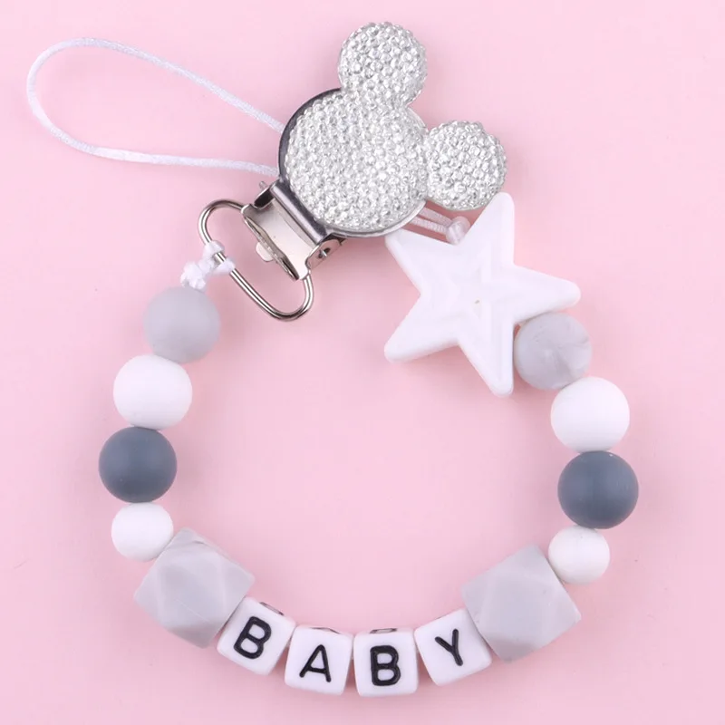 Baby Pacifier คลิปผู้ถือโซ่ซิลิโคน Pacifier CHAIN คลิปเด็ก Teething CHAIN ของขวัญ