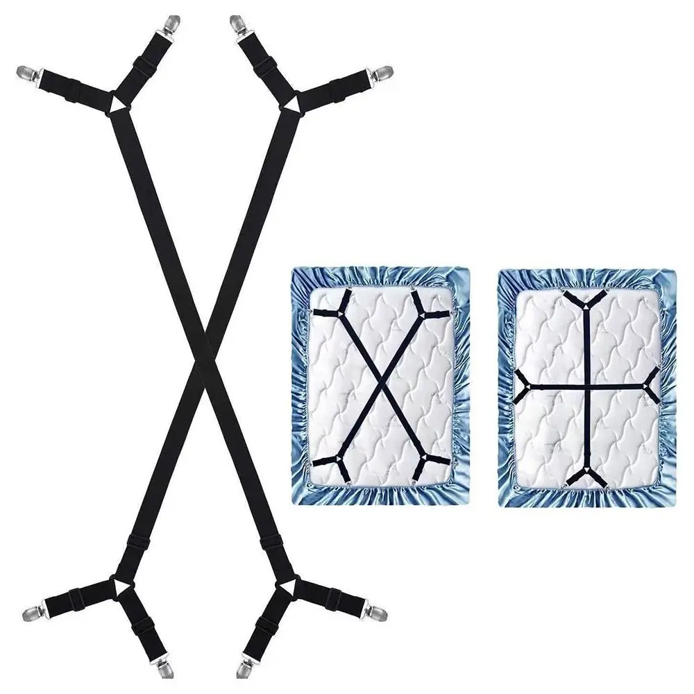 4/8/12 Clips Adjustable Elastic Bed Sheet Holder Mattress Clip Fasteners Cover Blankets Non-Slip Fixing Strap Grippers