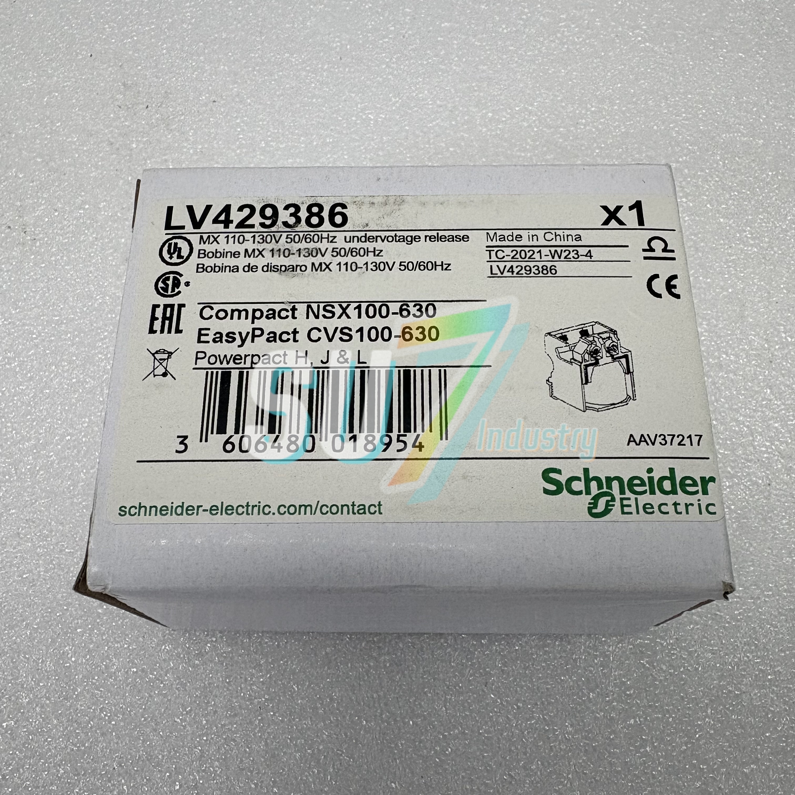 LV429386  110-130V      circuit breaker shunt coil      New In warehouse