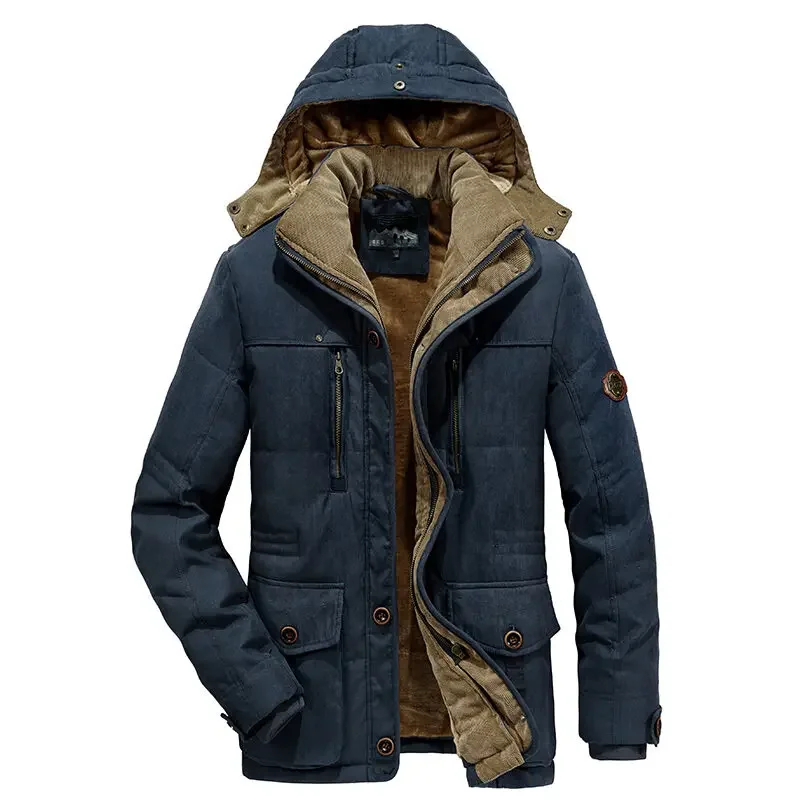 Wasserdichte Fleece Kapuze Männer Outdoor Jacke Herren Mäntel Hut Wind breaker Parka Männer neue Herren Freizeit Samt dicken warmen Mantel