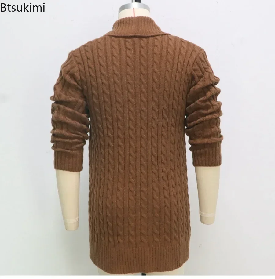 2025men tricô cardigan jaqueta casacos primavera outono fino ajuste cardigan casaco masculino estilo britânico botão manga longa roupas masculinas