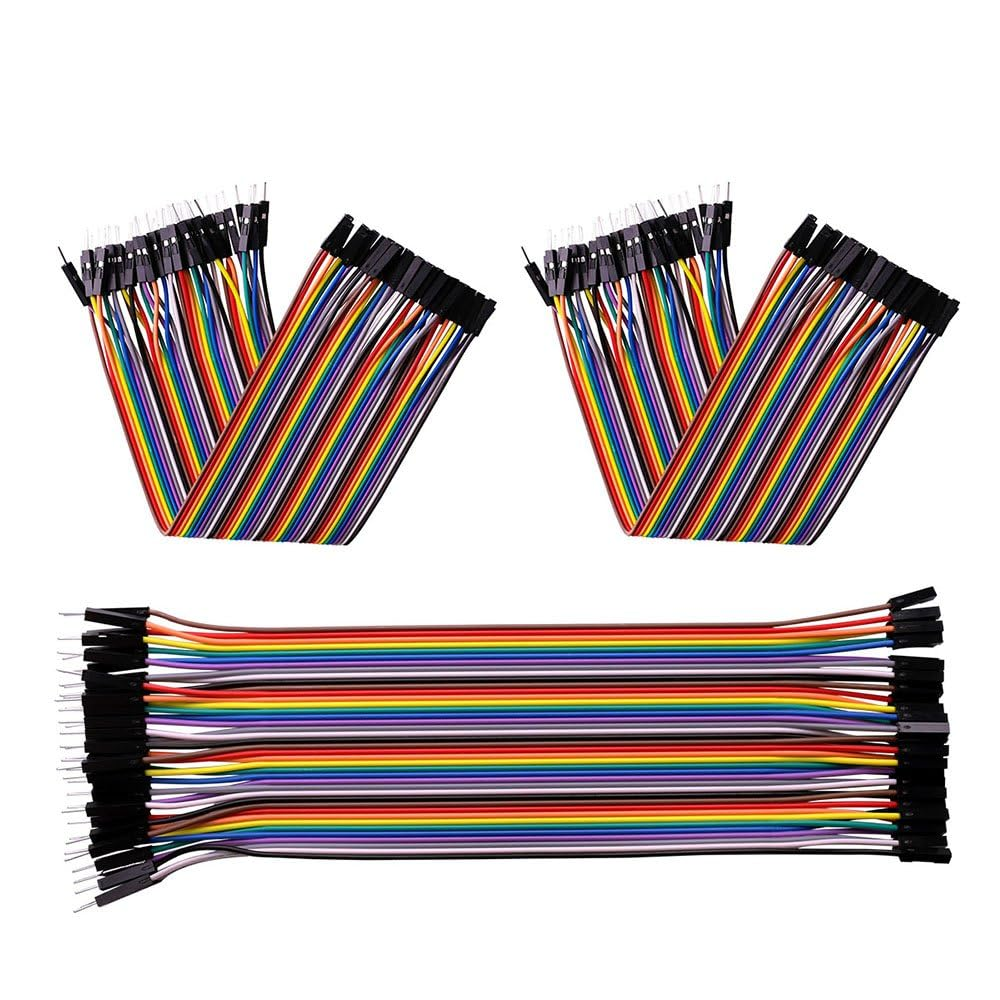 Línea Dupont 20CM 40Pin macho a macho + macho a hembra y hembra a hembra Cable de puente Cable Dupont para Arduino KIT DIY