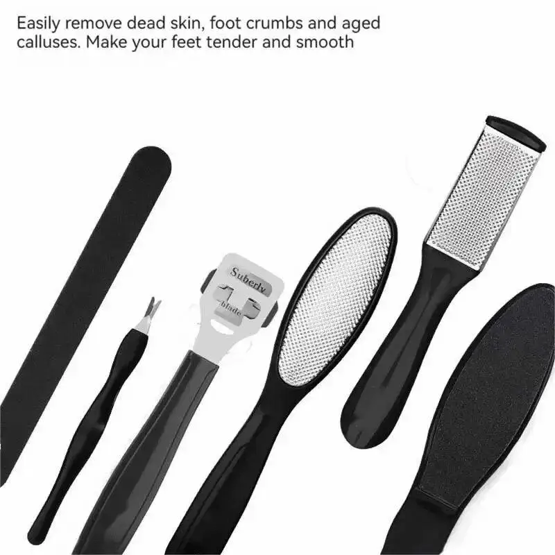 8 PCS Foot Grinder Para Remover Calos De Pele Morta Pedicure Household Foot Shafing Foot Lixar Board Pedicure Tool Set