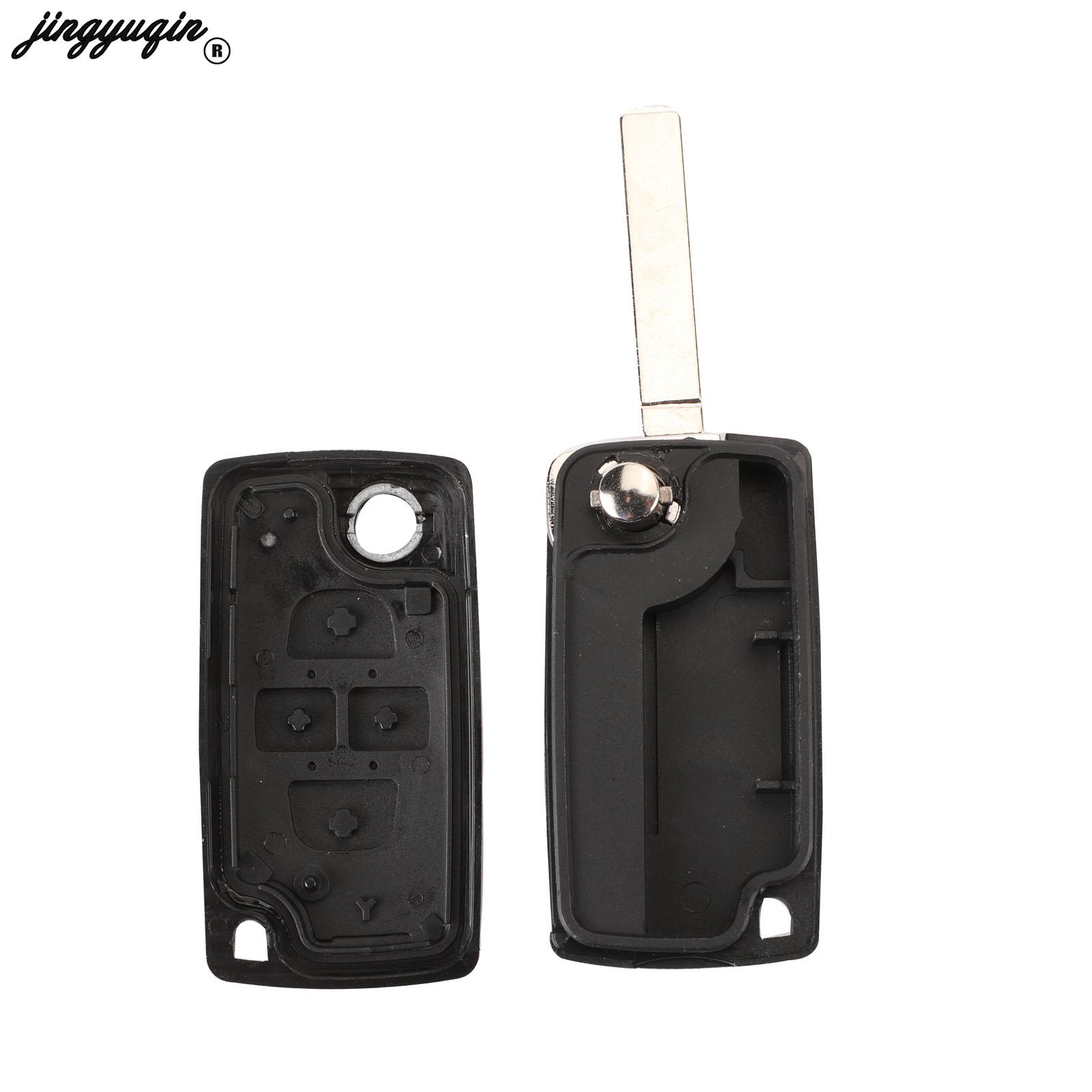 jingyuqin 2/3 Buttons for Peugeot 207 307 308 407 607 807 For Citroen C2 C3 C4 C5 C6 Auto Remote key Case Va2/Hu83 CE0523 CE0536