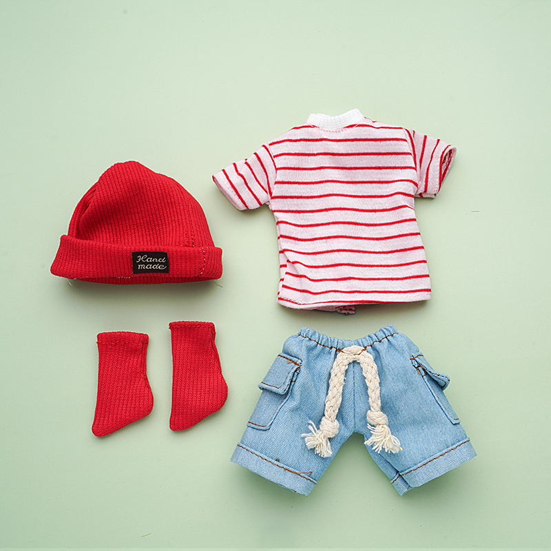 Roupas de boneca diy vestir-se moda boneca acessórios camiseta shorts adequados para boneca gorda 30cm (referta ao gráfico de tamanhos)