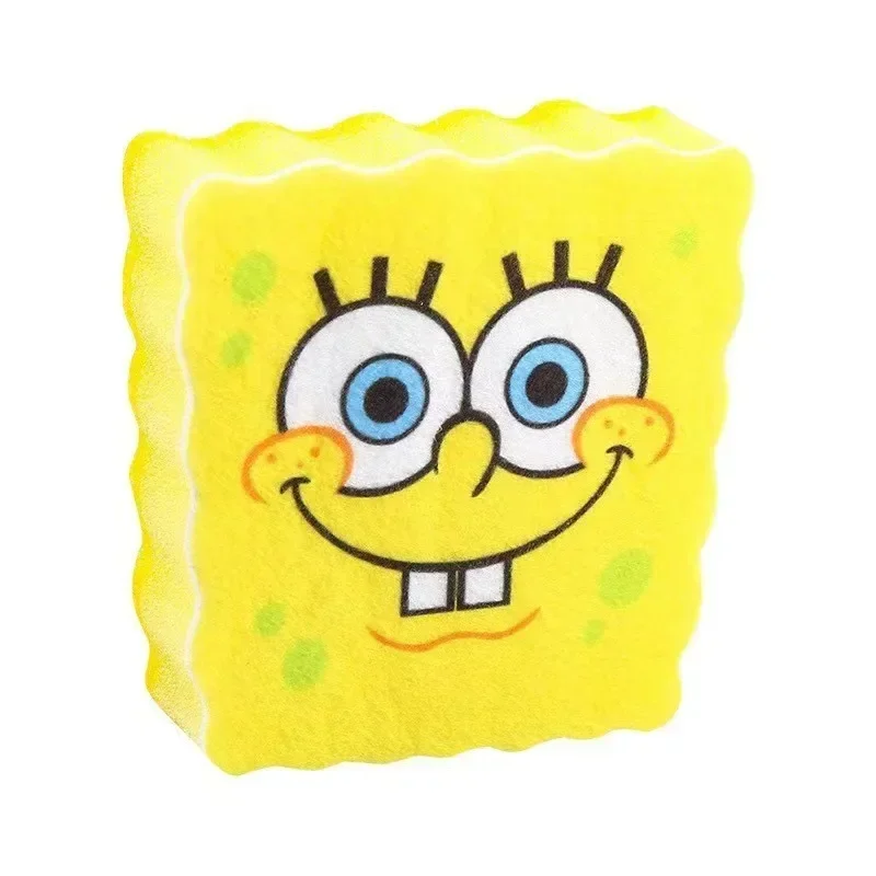 SpongeBob SquarePants แปรงล้างจานฟองน้ําอุปกรณ์ครัวท่อระบายน้ําทําความสะอาดจานแปรงReusable Scrub Scouring Pad