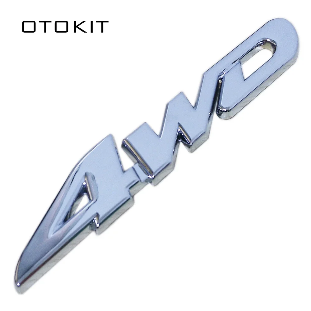 Pegatina de Metal cromado 3D para coche, insignia con emblema 4WD, calcomanía para SUV, maletero trasero todoterreno, Toyota Highlander RAV4 Tiguan Honda