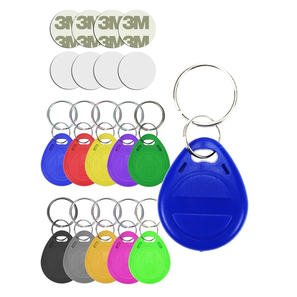 5YOA 100 Uds T5577 EM4305 RFID 125khz llave Keyfobs copia regrabable reescritura duplicada proximidad ID Token Ring acceso en blanco