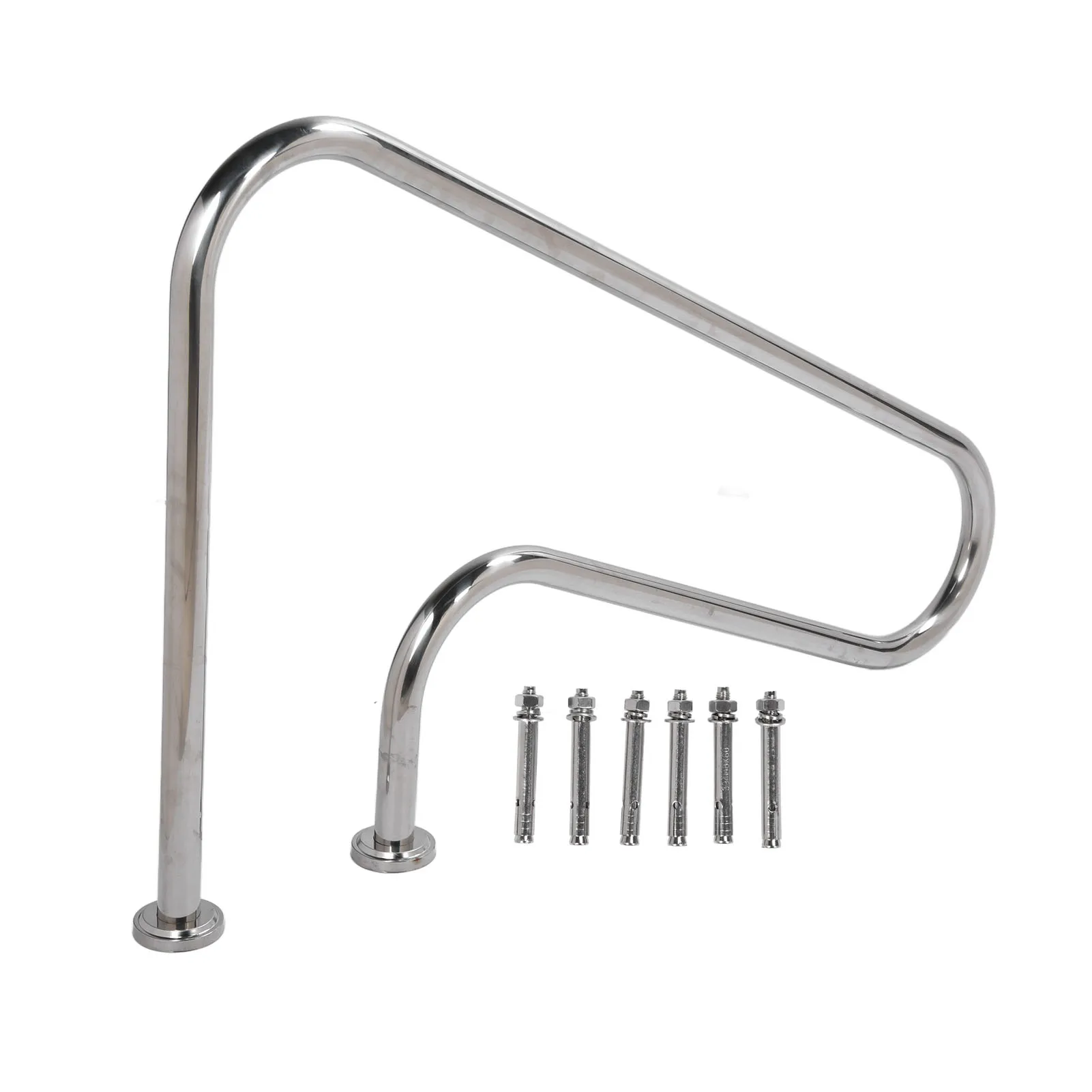 Corrimão de piscina de aço inoxidável corrimão de piscina corrimão de escada de piscina de aço inoxidável engrossado em forma de arco corrimão subaquático