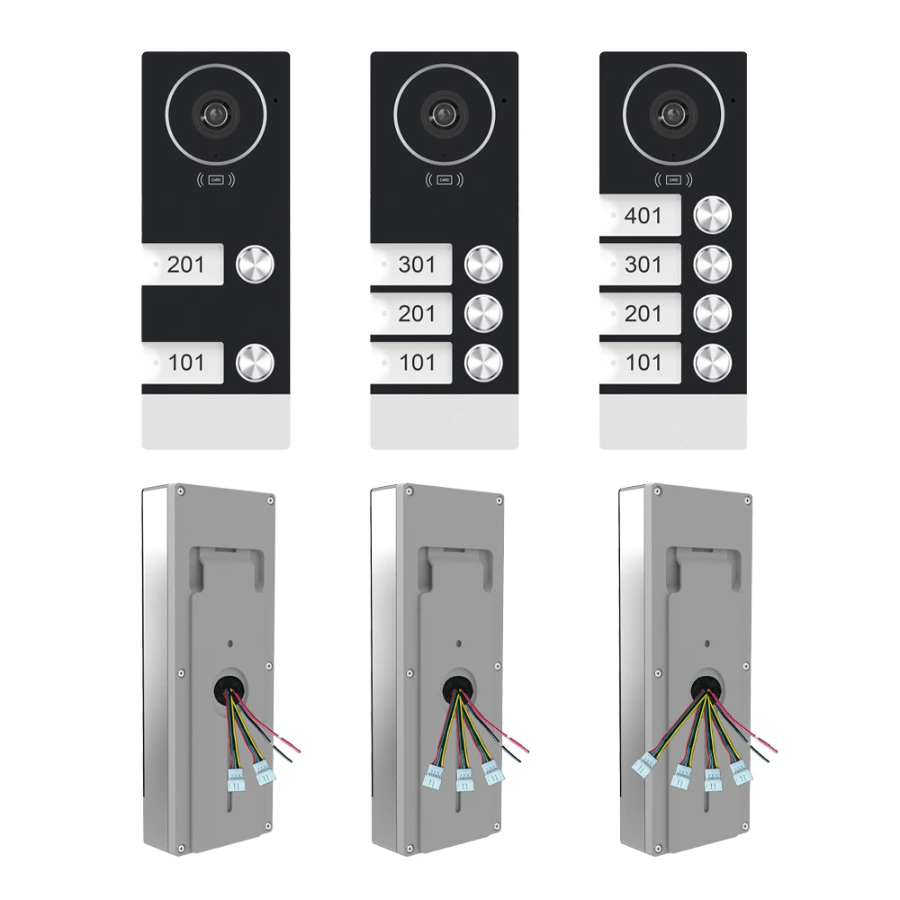 TUYA WiFi Video Doorphone Building Intercom Kits 2/3/4 Multi-family Doorbell 7/10Inch 1080P Touch Screen Monitor APP/Card Unlock