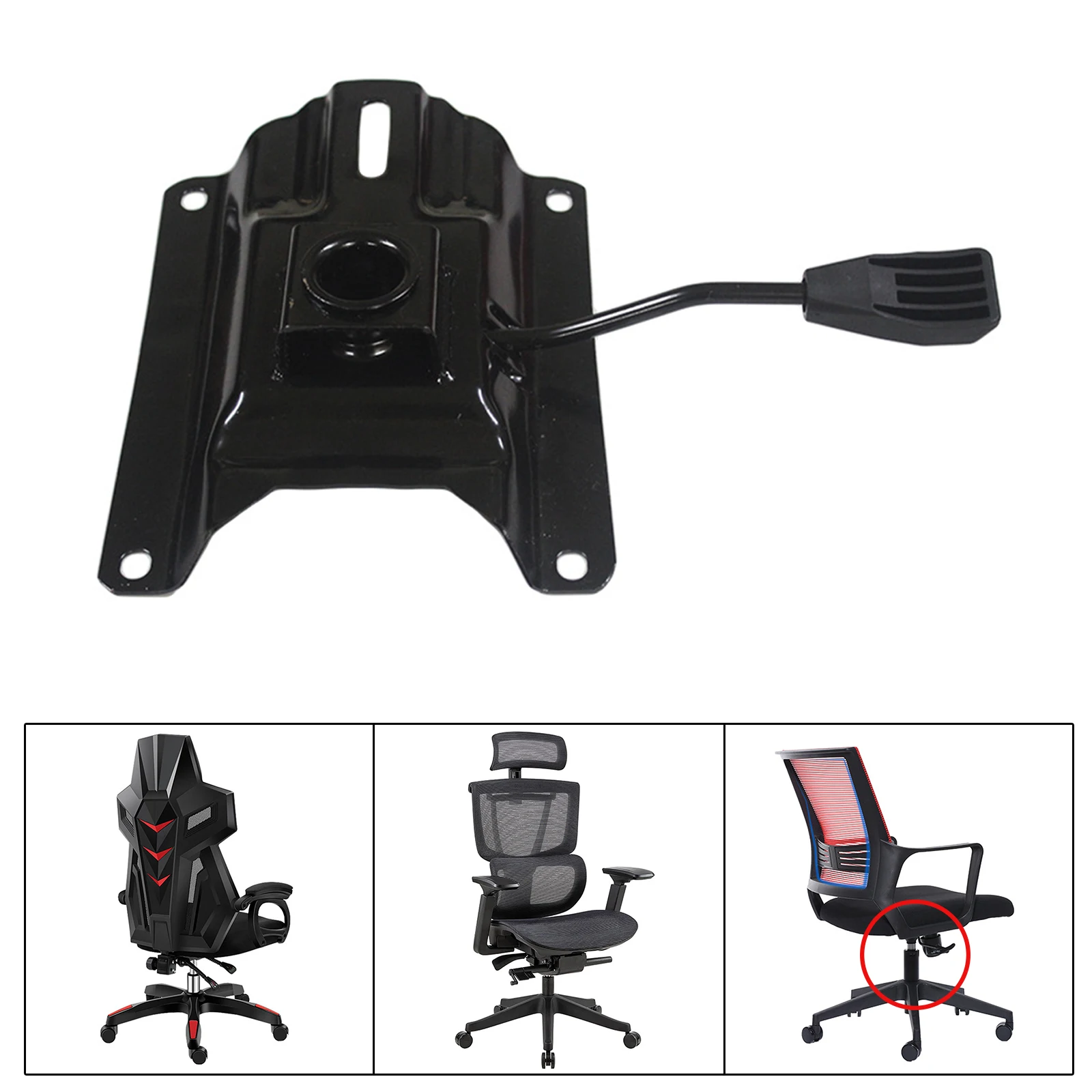 Ergonomic Office Chair Swivel Plate Replacement Seat Control Mechanism Universal Enhanced Design for Furniture Comfort Stability