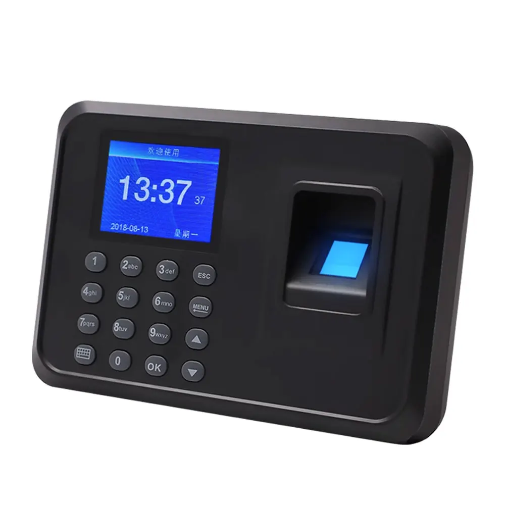 Biometric Fingerprint Time Attendance Machine Employee Recognition Device Electronic Staff Worker Check in Record Clock Recorder