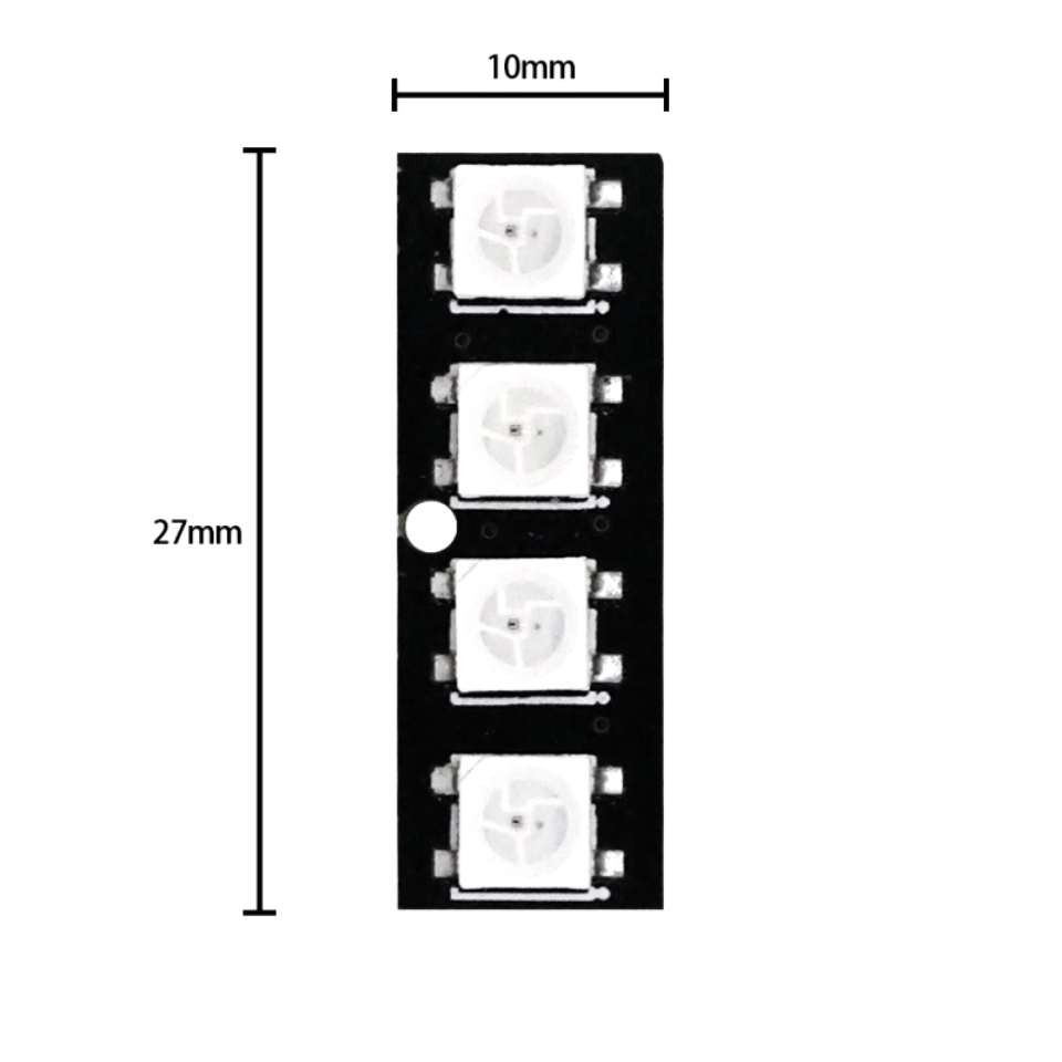 1PCS 4 bit WS2812 light bead module strip light bar full-color driving slide lamp development board module SCM