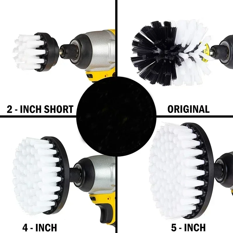 2/3.5/4/5 ''แปรงชุดสิ่งที่แนบมา Power Scrubber แปรงขัดรถห้องน้ําชุดทําความสะอาด Extender เครื่องมือทําความสะอาดห้องครัว