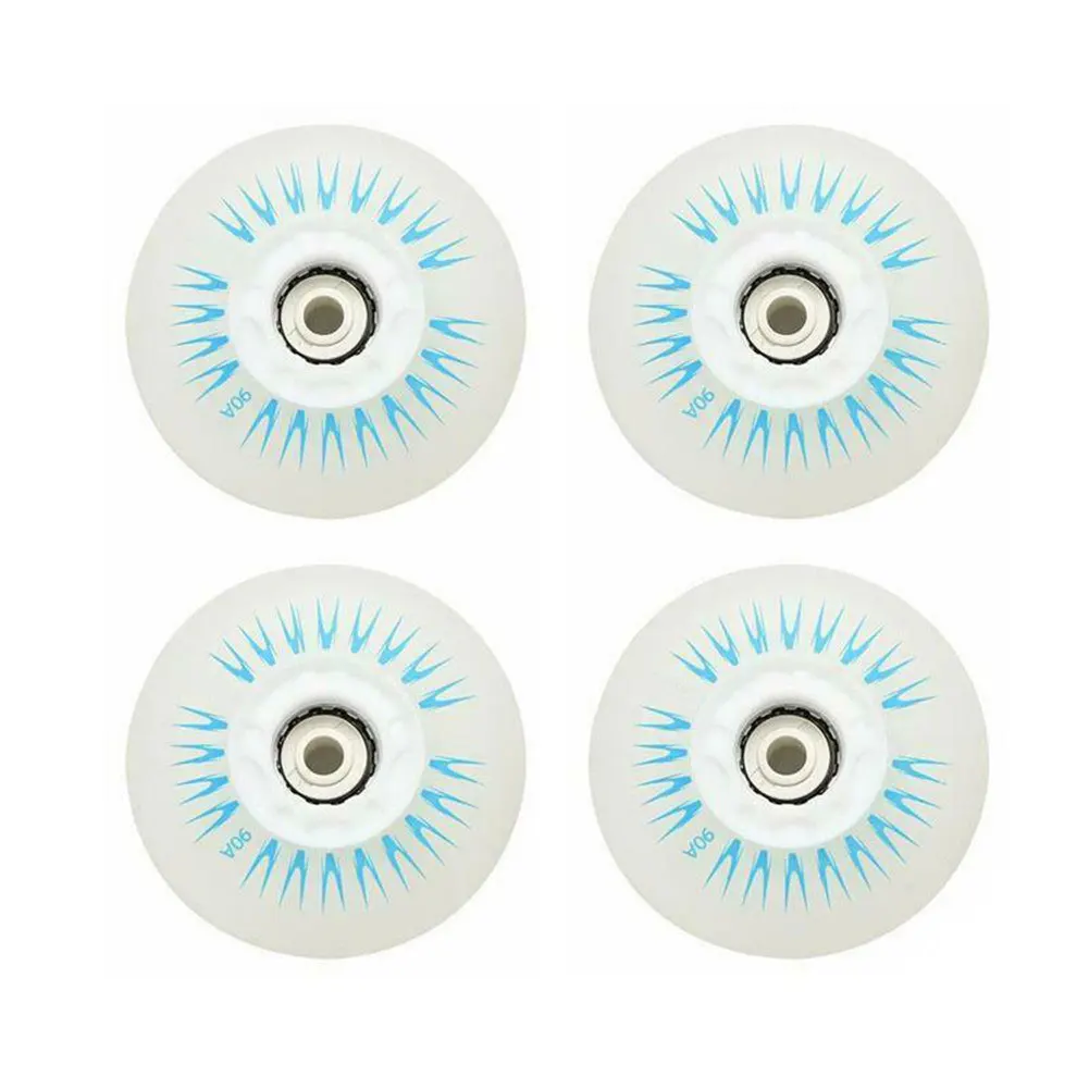 4PCS Flash Inline Skate Räder 90A LED Beleuchtung Skating Rad Flash Räder Schiebe Roller Skating Schuhe 80mm 76mm 72mm 68mm