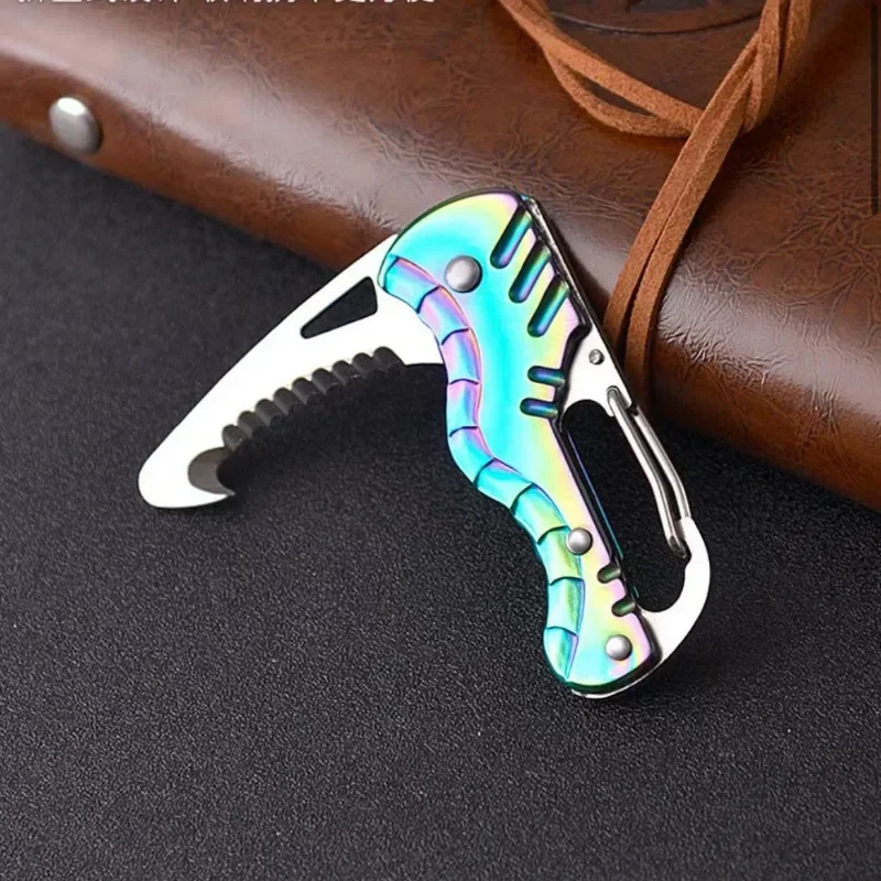 G18 High Hardness Multifunctional Tool Knife Foldable Sawtooth Sharp Express Package Knife Keychain Hook Cutting Survival Tool