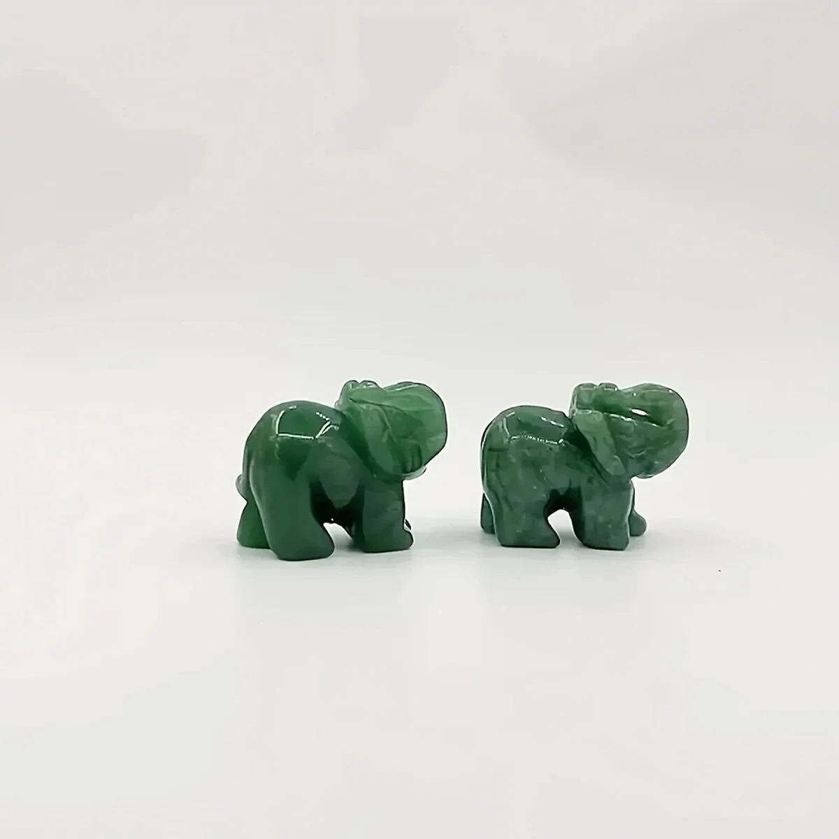 Groene Aventurijn Jade Ston Lucky Olifant Fortuin Feng Shui Standbeeld Beeldje Kantoor Ornament Chakra Healing Stones Standbeeld Decor
