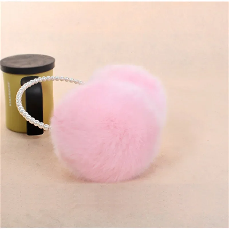1 Máy Tính Ngọc Trai Tai Dễ Thương Bé Gái Mùa Thu Và Mùa Đông Giữ Ấm Thoải Mái Unisex Ấm Giả Sang Trọng Bịt Tai Lông Tơ bịt Tai