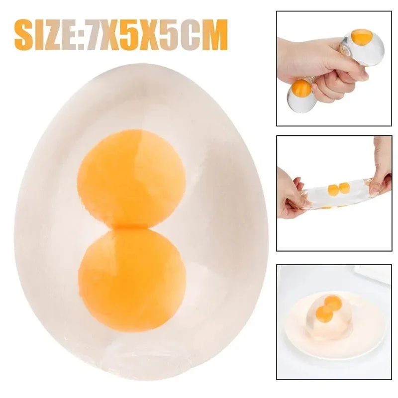 Funky ei squishy speelgoed voor angstverlichting, duidelijke splat bal paasmandvullers voor kinderen volwassenen stressreducer cadeau