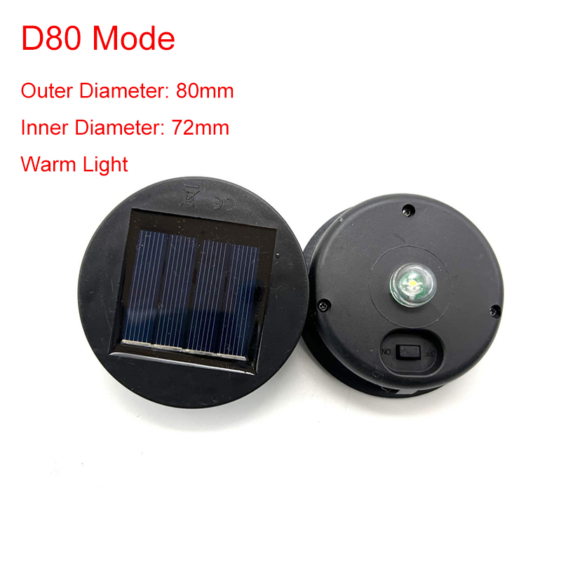 Solar Decorative Fairy Light Outdoor Waterproof Light Control Solar Power Glass Decorative Light Lid Accessories Solar Lamp Bead