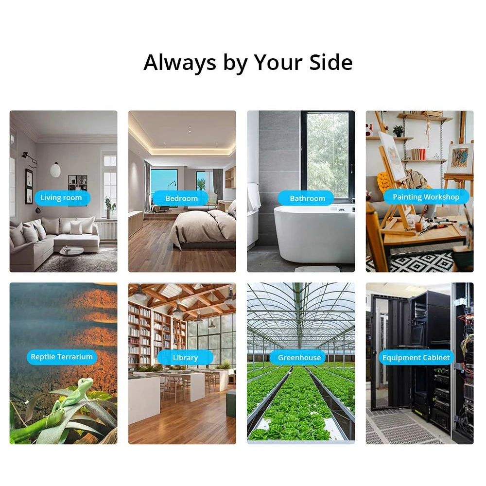 SONOFF-Sensor de temperatura y humedad SNZB-02P Zigbee Smart Home, funciona con ZB Bridge Pro, ZBDongle E a través de EWeLink, Alexa y Google Home