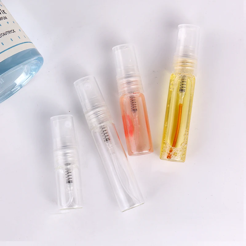 La migliore vendita da 8 confezioni da 2/3/5/10 ml Mini bottiglia di profumo in vetro trasparente bottiglia di profumo riutilizzabile spruzzatore da viaggio portatile