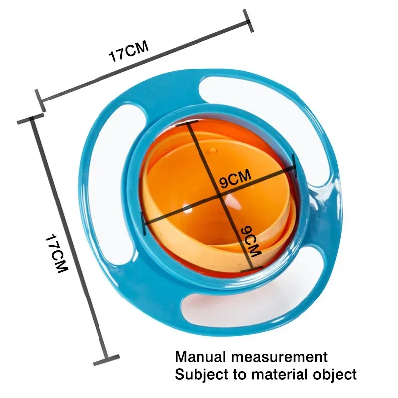 บนโต๊ะอาหารเด็ก Universal Gyro ชาม 360 หมุนการออกแบบป้องกันการรั่วไหลเด็ก ROTARY BALANCE Solid ให้อาหารจาน