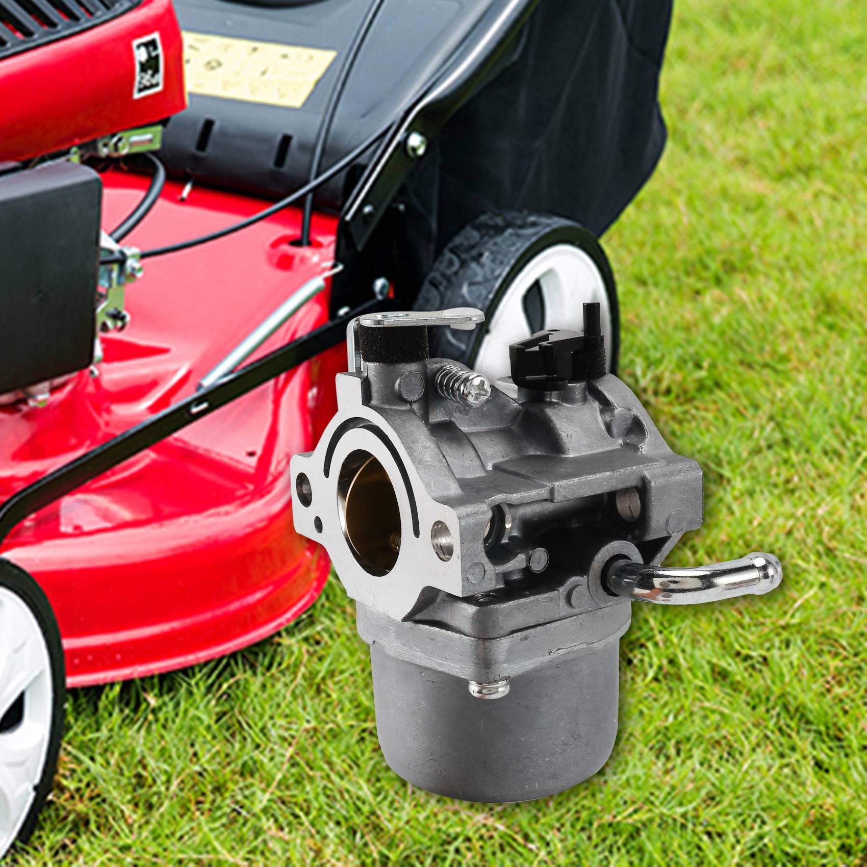 バブク 590399   Briggs & Stratton 用キャブレター キャブレター 796077   ガスケット燃料ラインフィルターバルブ付き芝刈り機エンジン