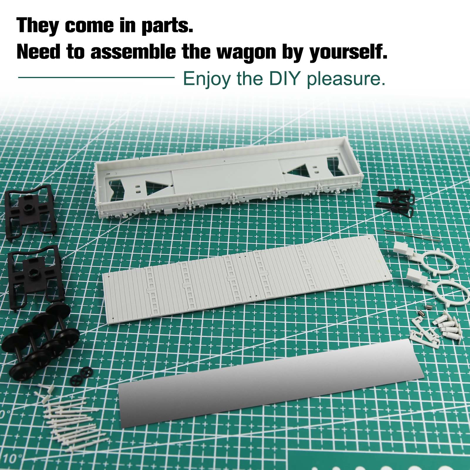 Evemodel HO スケール 1:87 ブランク未組み立て 40 フィート ローサイド フラットカー モデル ワゴン C8764JJ